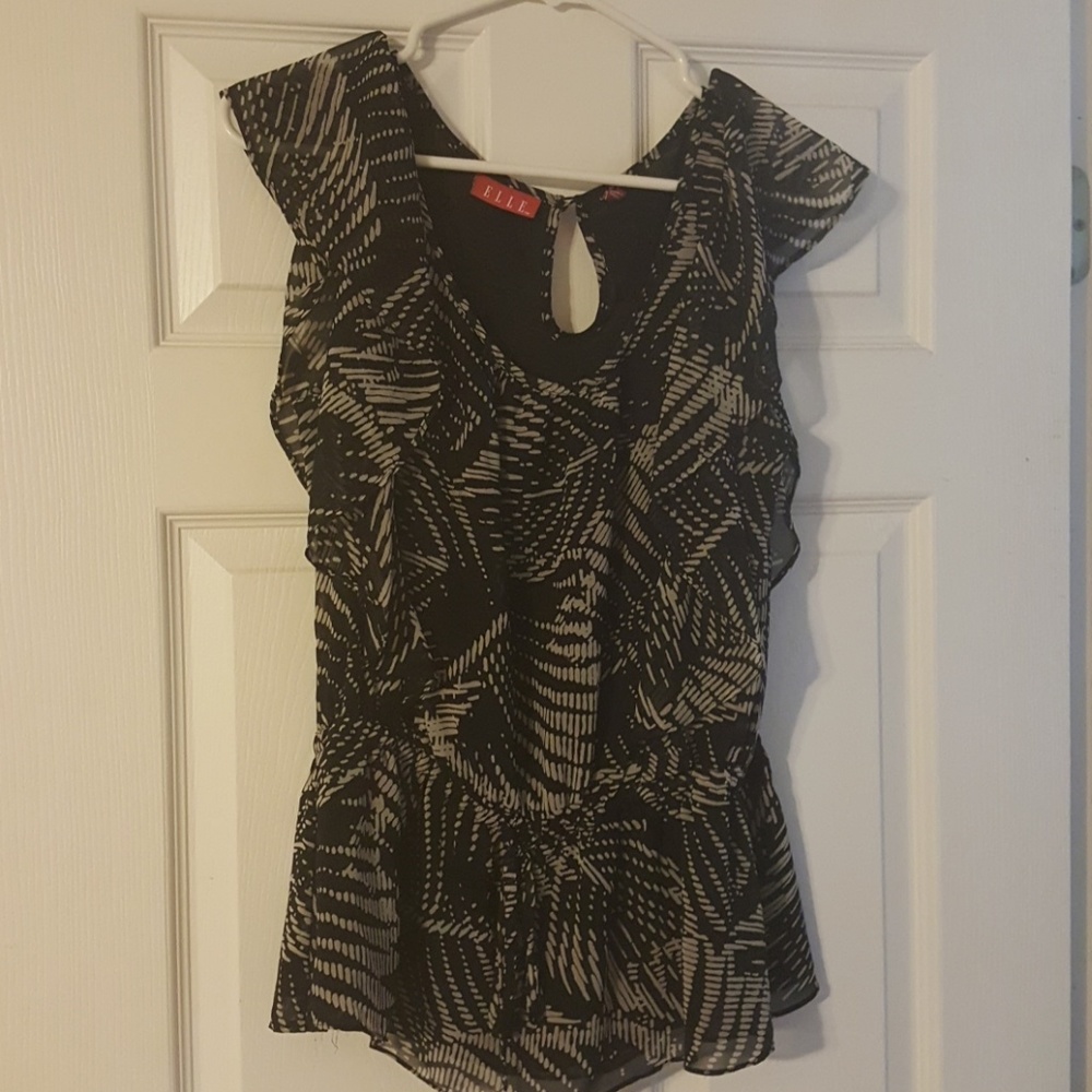 Ruffle Sleeve Blouse